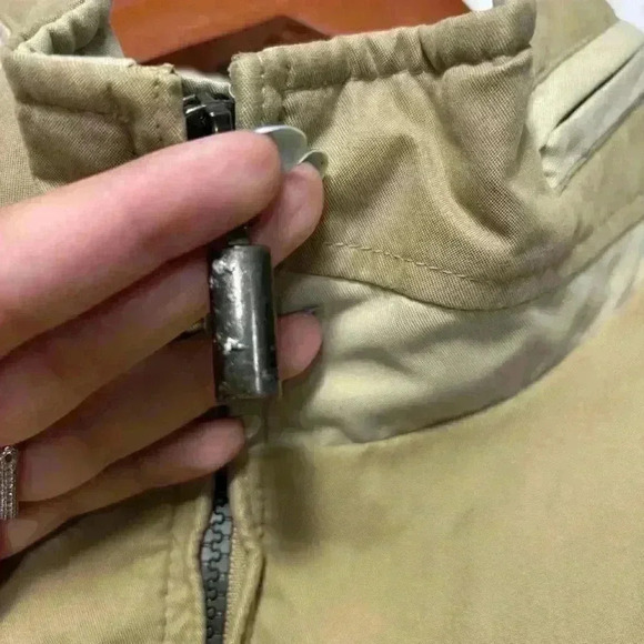 Weathercast Outerwear Khaki Men’s Full Zip Wind and Rain Jacket Size M - Picture 4 of 11